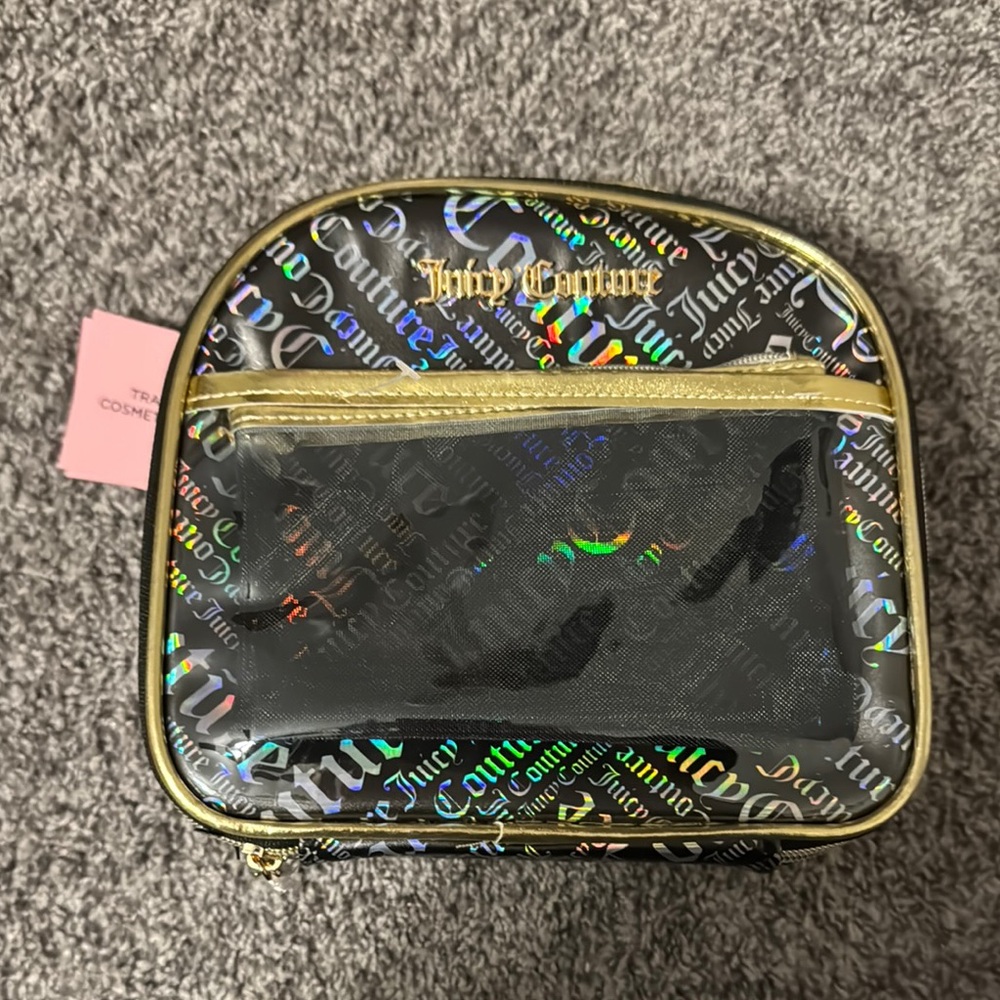 Juicy Couture Black and Gold Dome Cosmetic Case